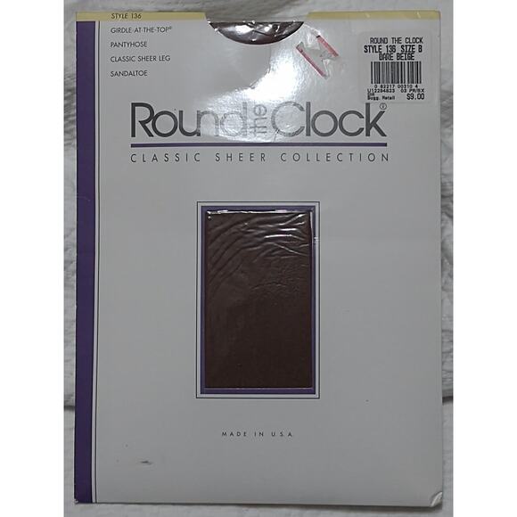 Round the Clock | Accessories | Vintage Round The Clock Classic Sheer ...